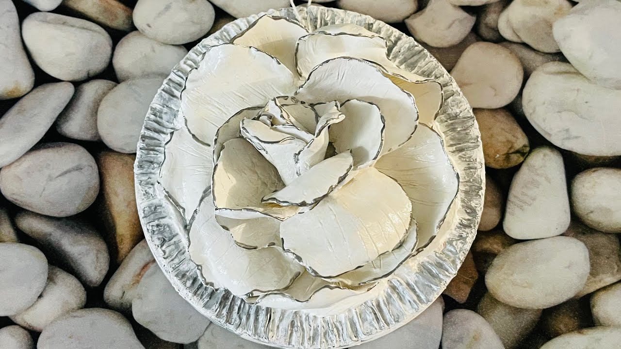 Лепка из глины или пасты цветов розы   #своимируками #декор #глина #гипс