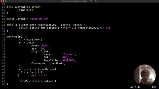 Go (Golang) JSON Encoding Tutorial смотреть онлайн