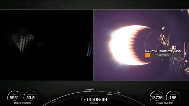 Запуск Falcon 9 со спутниками Starlink 21 от SpaceX. Рекорд компании Илона Маска! смотреть онлайн