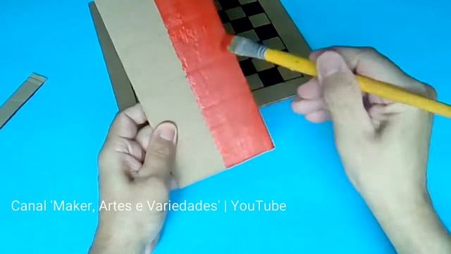 Como fazer jogo de DAMAS de papelão | tabuleiro de jogo com materiais recicláveis e descartáveis DI смотреть онлайн