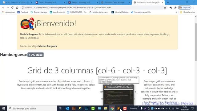Elementos BADGE y CARDS Bootstrap 4 смотреть онлайн