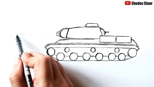 Как нарисовать Танк ИС 2 смотреть онлайн