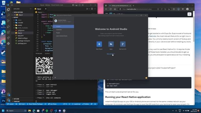 Setting up a React Native Expo App and Android Studio | 1 смотреть онлайн