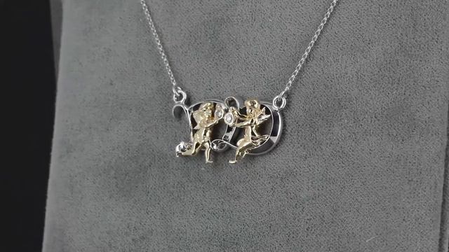 Подвеска в виде инициалов с ангелочками смотреть онлайн