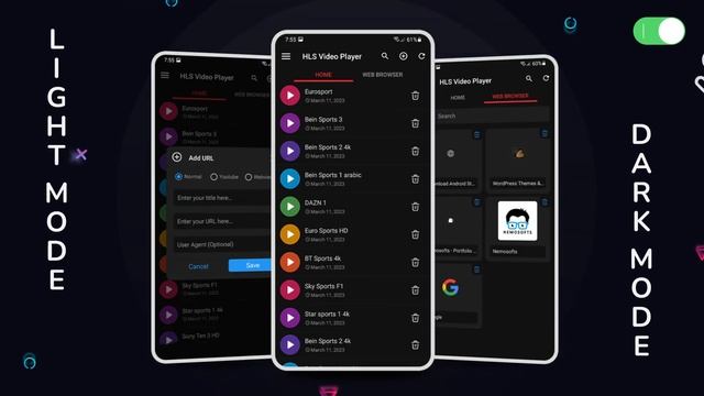 HLS Video Player Android App смотреть онлайн