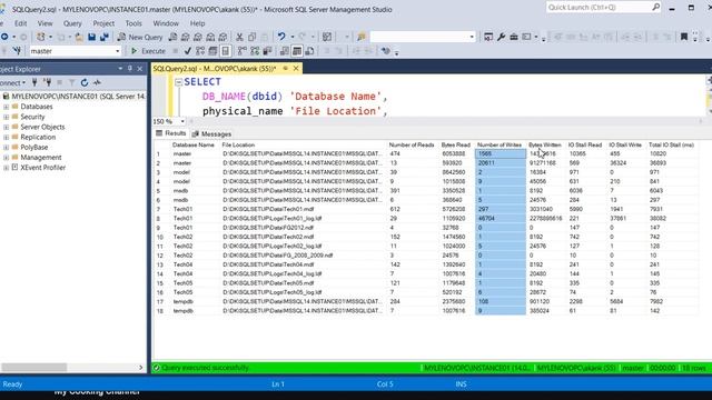 SQL Server Performance Tuning || How to find it which database files consuming much I/O смотреть онлайн