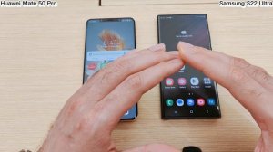 Huawei Mate 50 Pro Vs Samsung S22 Ultra full comparison Camera &Speed test