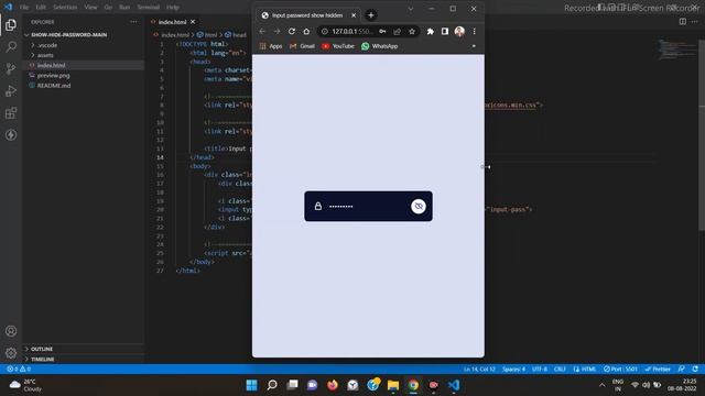 4UI show hide password Responsive Website Pure HTML CSS SASS JavaScript jQuary with Animations and смотреть онлайн