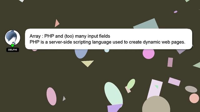 Array : PHP and (too) many input fields смотреть онлайн