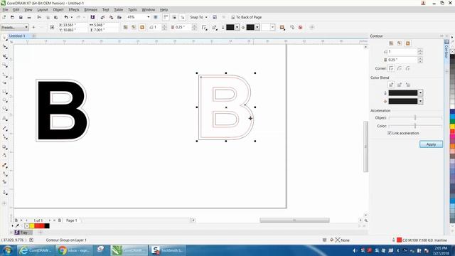 Corel Draw Tips & Tricks Cut line on the inside and outside of text смотреть онлайн