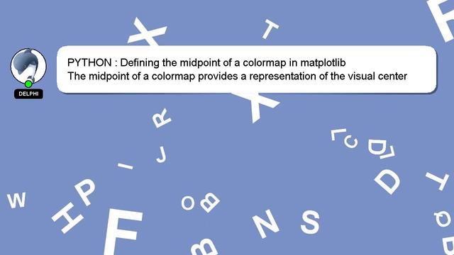 PYTHON : Defining the midpoint of a colormap in matplotlib смотреть онлайн