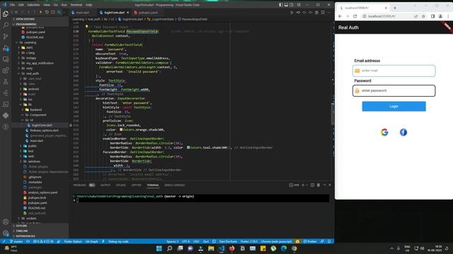 Flutter Real-world ( 2 ) Project | Configure Firebase CLI 2022 | Build Login UI смотреть онлайн