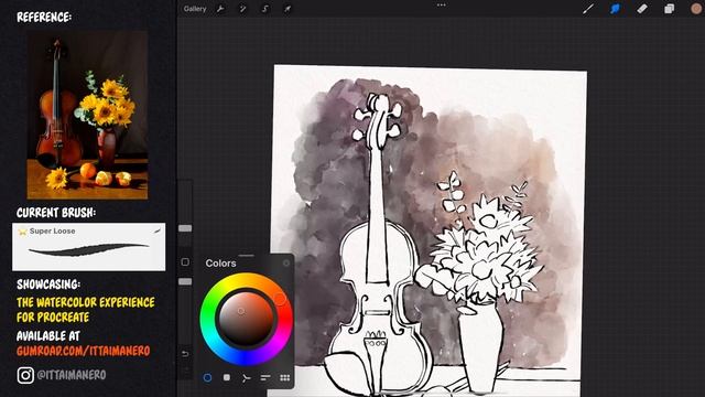 How to Paint Loose with Watercolors in Procreate смотреть онлайн