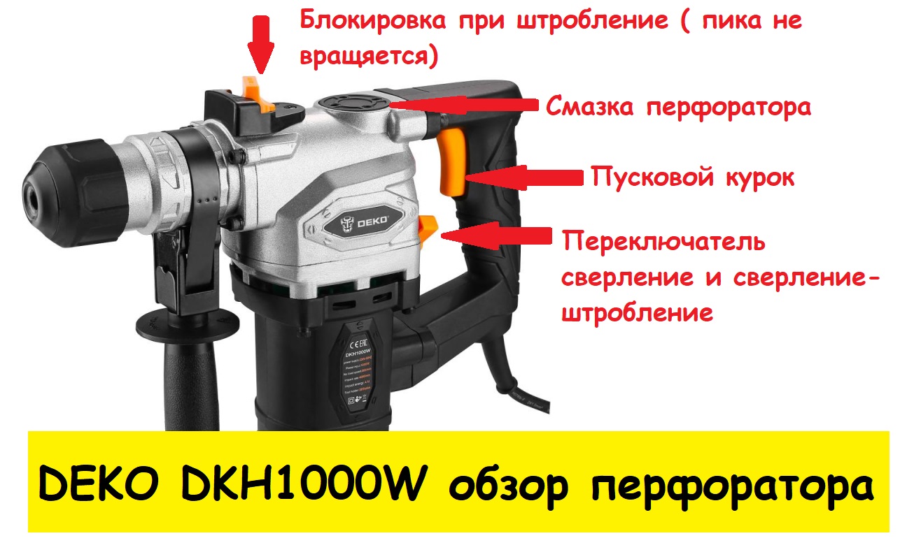 DEKO DKH1000W обзор перфоратора