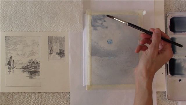 How To Start Your Paintings - watercolor seascape tonal value thumbnail sketches смотреть онлайн
