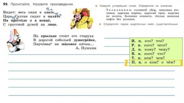 Упражнение 99 на странице 55. Русский язык ( Канакина) 3 класс. Часть 2.