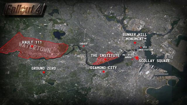 FALLOUT 4 : Map Size & Where Locations are on the Map!! смотреть онлайн