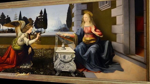 Annunciation [3D] - By Leonardo Da Vinci | Uffizi Gallery In Florence