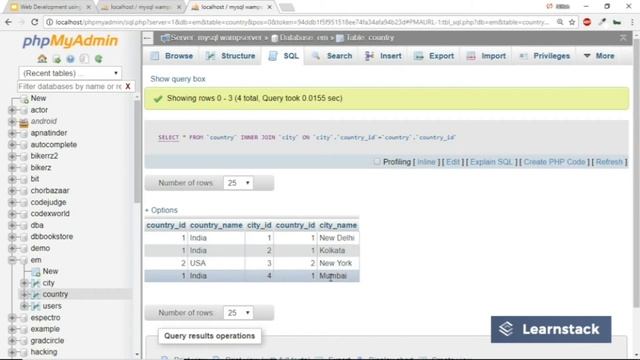 SQL join queries in PHPMyAdmin смотреть онлайн