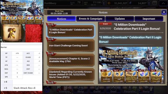 War Of The Visions Final Fantasy Brave Exvius Update 5 MIll DL part 2 & Iron Giant Challenge смотреть онлайн