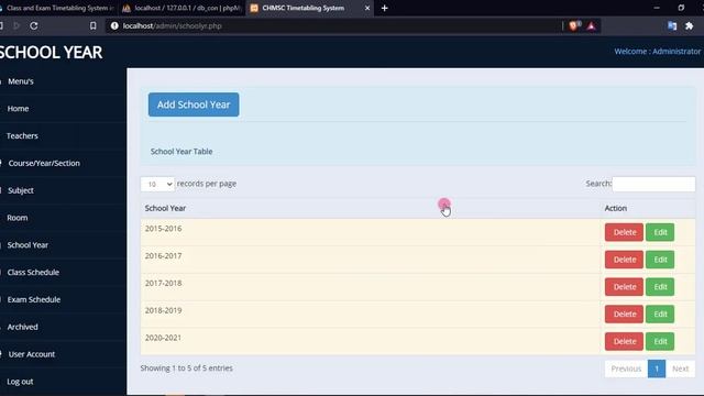 Class and Exam Timetabling System in PHP DEMO смотреть онлайн