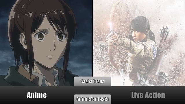 Attack on titan Live Action vs Anime Characters Comparison смотреть онлайн