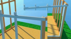 Как построить каркасную баню с односкатной крышей