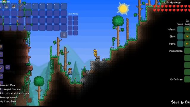 Terraria Tutorial 1 - How To Make a Work Bench and Wooden Tools. смотреть онлайн