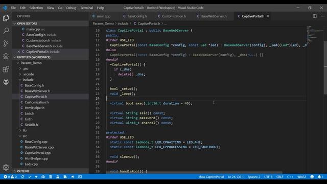 Параметры в скетче для ESP8266 смотреть онлайн