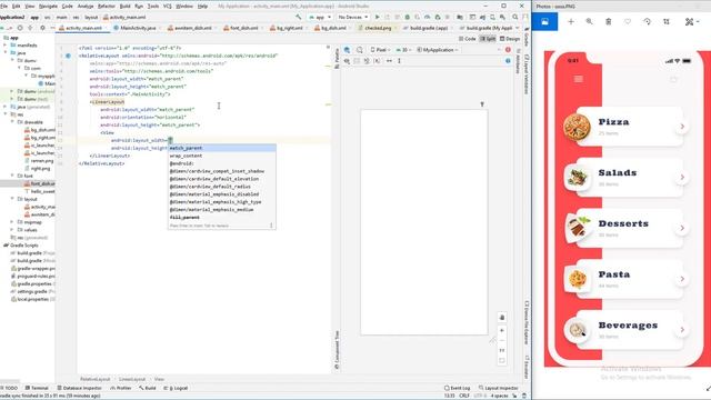 Android Studio Create ListView Dish beautiful смотреть онлайн