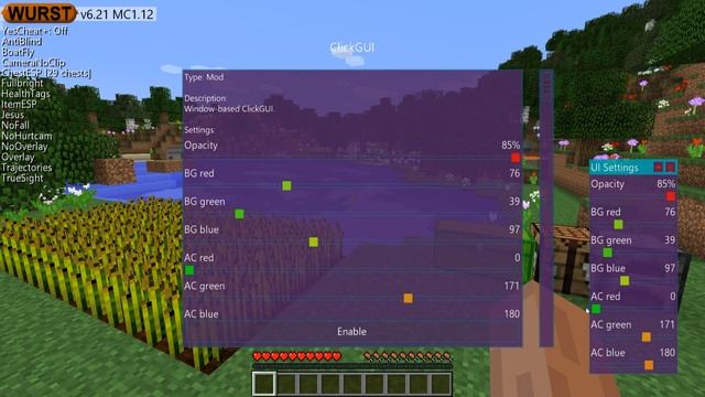 Wurst 6.21 - Radar, Realms, Better GUI смотреть онлайн