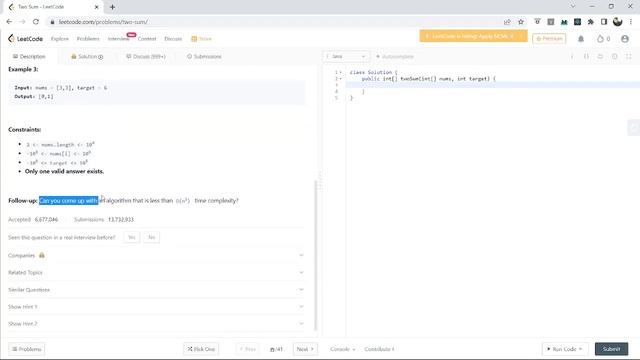 1. Leetcode - Two Sum (Arrays) смотреть онлайн