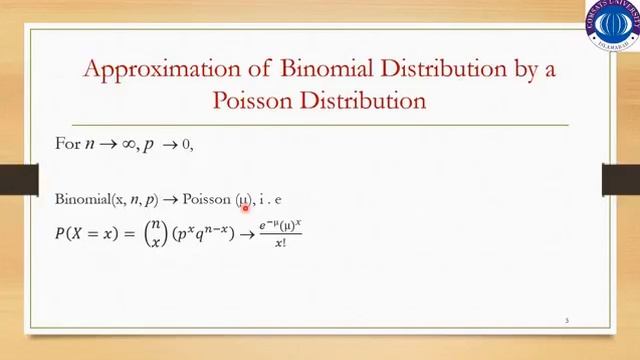 Approximation of Binomial Distribution by a Poisson Distribution смотреть онлайн