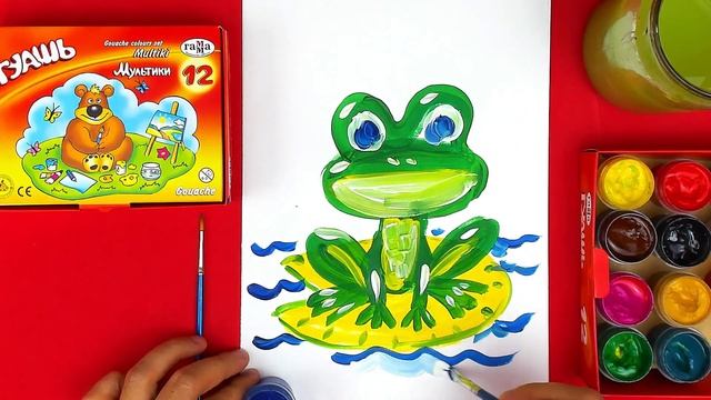 Рисуем Русская сказка Царевна-лягушка - Урок рисования красками ГАУШЬ смотреть онлайн