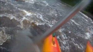 Карелия, Река Охта, порог Кивиристи,три ступени, два катамарана, август 2017