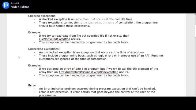 Exceptions and Error | Java | Java program | Java Interview смотреть онлайн