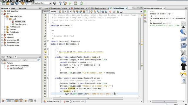 Calculer la factoriel d'un entier naturel n en Java... смотреть онлайн