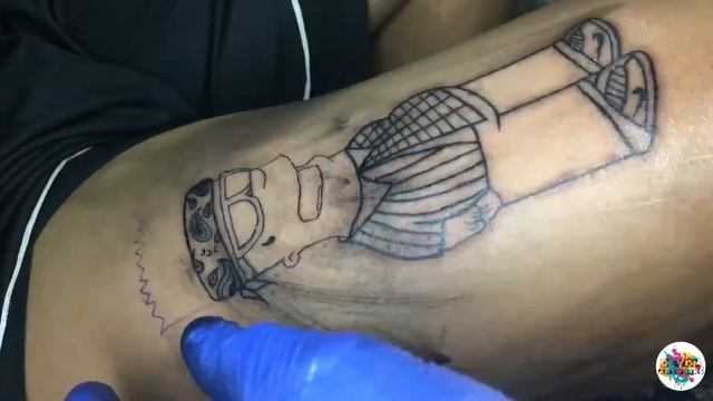 BART SIMPSON TATTOO (Time Lapse Video) смотреть онлайн