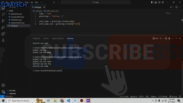 String in Python example смотреть онлайн