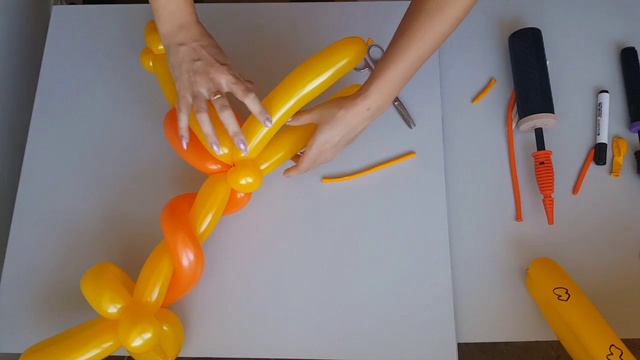 Жираф из шаров. Мастер класс. Как сделать. Balloon giraffe. Balloons. DIY. Hand made. How make смотреть онлайн