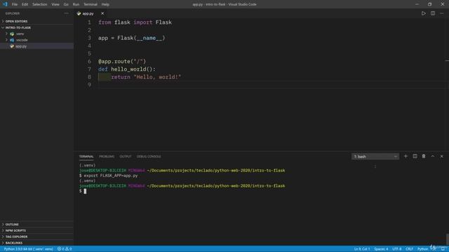 07 - Backend Development with Flask - 001 Hello, world with Flask смотреть онлайн
