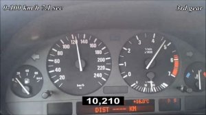 1998 BMW 740i E38 4.4 V8 286 Hp automatic 0-200 km/h acceleration/разгон