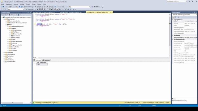 SQL - automatisch erstellte Tabellenschlüssel im SQL-Befehl zurück erhalten смотреть онлайн