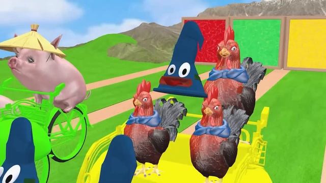 Cow Mammoth Elephant Lion Buffalo Guess The Right Door ESCAPE ROOM CHALLENGE Animals Bowling Game