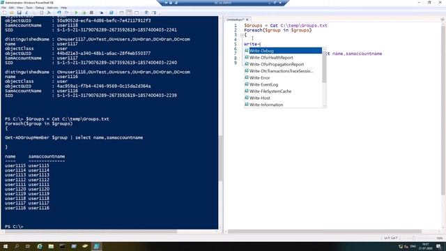 Get members of multiple Security Groups using PowerShell смотреть онлайн