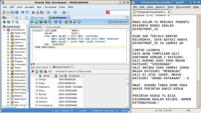 Menggunakan perintah-perintah conditional expression dalam SQL Oracle - Bagian 2 смотреть онлайн
