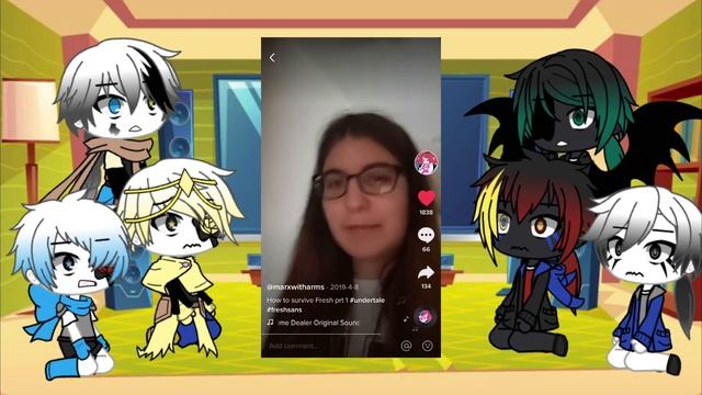 Sans AUs react to fresh TikToks + one of my memes смотреть онлайн