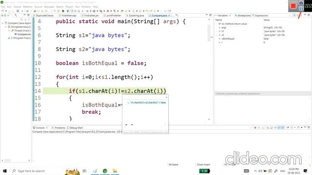 Program To Compare Two Strings In Java смотреть онлайн