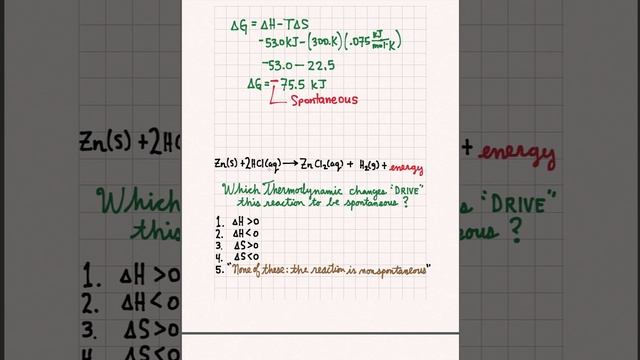 Using delta-H and delta-S to get delta-G смотреть онлайн