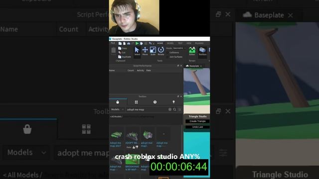 Roblox studio crash ANY% смотреть онлайн